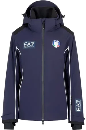 EA7 Jassen, Dames, Blauw, S, Waterdichte Ademende Ski Jas