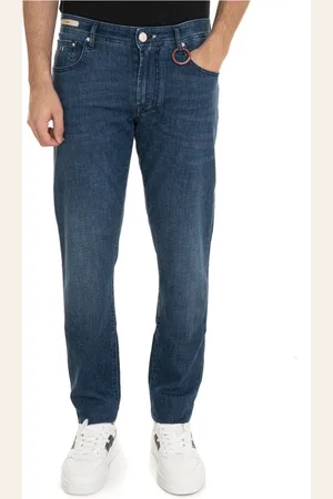 sartoria tramarossa Jeans, Heren, Blauw, W32, Denim, Stonewashed Denim Jeans