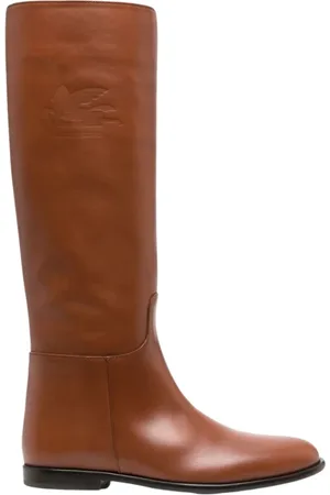 Etro Schoenen, Dames, Bruin, 40 EU, Leer, Rijlaarzen