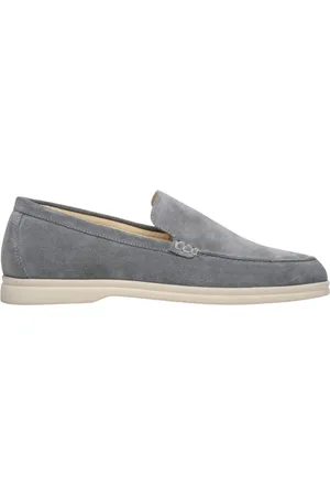 Estro Schoenen, Heren, Grijs, 41 EU, Grijze Velours Loafers