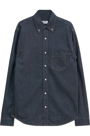 Filippa K Overhemden, Heren, Blauw, XL, Denim, Klassieke Denim Shirt Rinse Finish