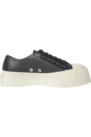 Marni Schoenen, Dames, Zwart, 37 EU, Leer, Leren Pablo Sneakers