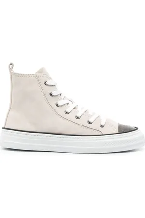 Brunello Cucinelli Schoenen, Dames, , 37 EU, Leer, Versierde High-Top Sneakers