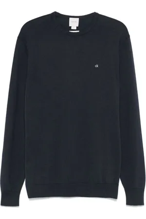 Calvin Klein Truien, Heren, Blauw, S, Trui met ronde hals