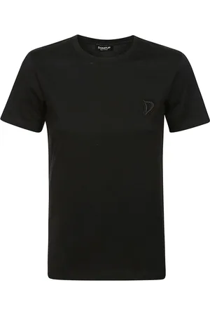 Dondup Tops, Dames, Zwart, S, Katoen, T-shirt met korte mouwen
