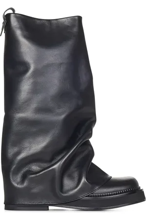 The Attico Schoenen, Dames, Zwart, 38 EU, Leer, Robin Combat Boot