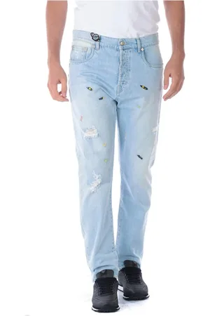 D.A. Daniele Alessandrini Jeans, Heren, Blauw, W28, Katoen, Jeans