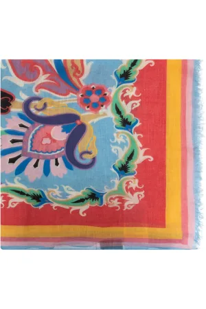 Etro Accessoires, Dames, Veelkleurig, ONE Size, Katoen, Sjaal met patroon