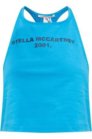 Stella McCartney Tops, Dames, Blauw, S, Katoen, Tanktop