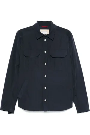 Brunello Cucinelli Jassen, Heren, Blauw, XL, Marineblauwe Lichte Jas