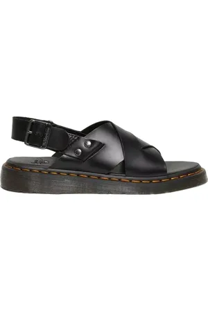 Dr. Martens Schoenen, Dames, Zwart, 37 EU, Leer, Platte sandalen