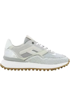 Floris van Bommel Schoenen, Dames, Grijs, 40 EU, Leer, Lichtgrijze Sneakers