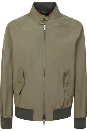 Baracuta Jassen, Heren, Groen, XS, Katoen, Katoenen Army Jack met Tartan Voering