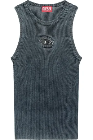 Diesel Tops, Dames, Blauw, M, Katoen, Stijlvolle Tanktop