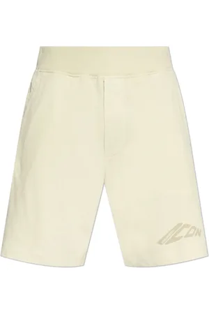 Dsquared2 Korte broeken, Heren, Grijs, 2Xl, Katoen, Katoenen Shorts met Gedrukt Logo