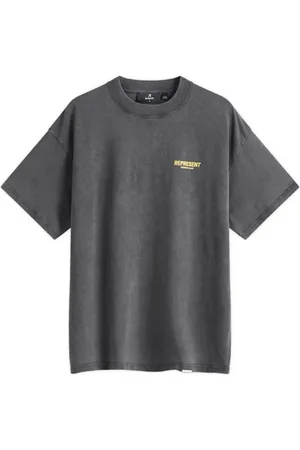 Represent Tops, Heren, Grijs, M, Katoen, Logo Katoenen T-shirt