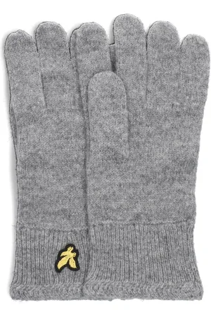 Lyle & Scott Accessoires, Heren, Grijs, ONE Size, Wol, Geribbelde Rib Handschoenen