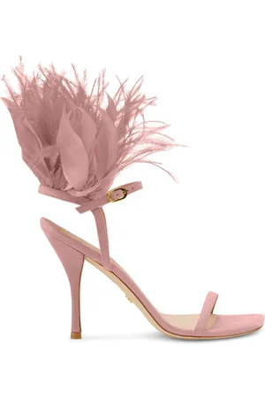 Stuart Weitzman Schoenen, Dames, Roze, 37 EU, Suède, Plume 100 Sandaal