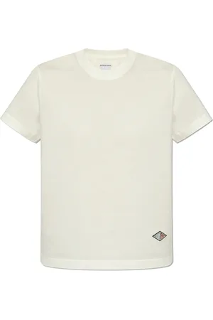 Bottega Veneta Tops, Dames, Wit, M, Katoen, Lichtgewicht Katoenen Jersey T-Shirt