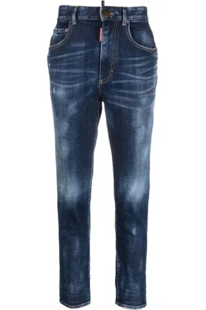 Dsquared2 Jeans, Dames, Blauw, S, Denim, Slim-fit Jeans