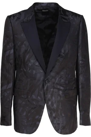 Ermenegildo Zegna Jassen, Heren, Blauw, L, Linnen, Blazer