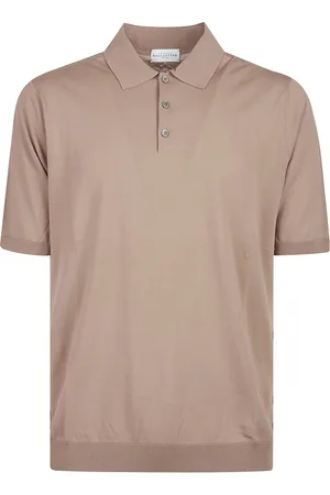 BALLANTYNE Tops, Heren, Bruin, M, Korte mouw poloshirt