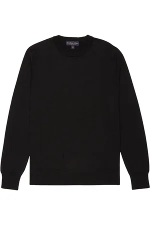 Brooks Brothers Truien, Heren, Zwart, M, Katoen, Supima Cotton Crewneck Trui