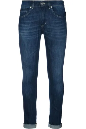 Dondup Jeans, Heren, Blauw, W32, Katoen, Zipper Broek Vijfzakkenmodel