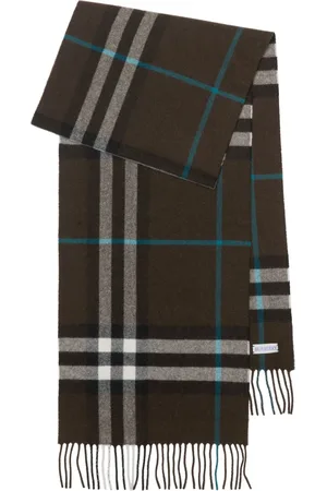 Burberry Accessoires, Heren, Bruin, ONE Size, Kasjmier, Snug Giant Check Sjaal