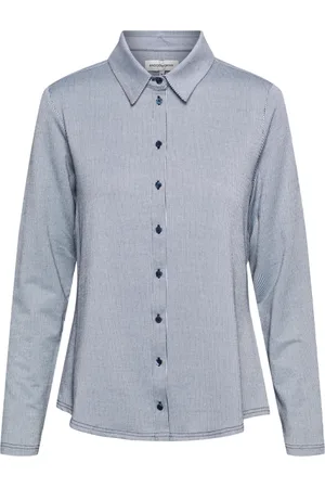 &Co Woman Blouses & Shirts, Dames, Blauw, S, Polyester, Lotte gestreepte blouse