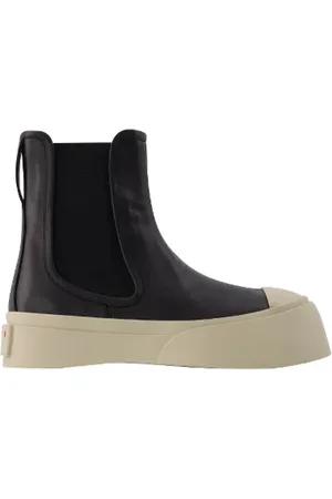 Marni Schoenen, Dames, Zwart, 38 EU, Leer, Chelsea Boots