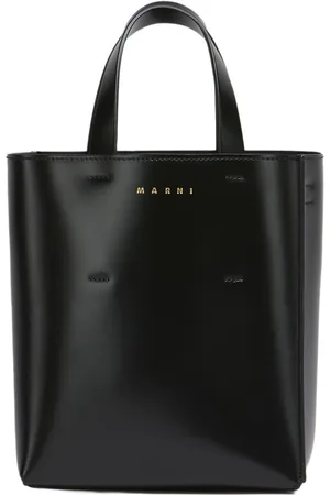 Marni Tassen, Dames, Zwart, ONE Size, Leer, Museo Mini Tas