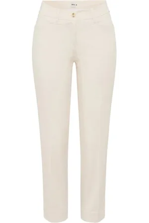 Brax Broeken, Dames, , S, Katoen, Eenvoudige Straight-Leg Broek 1458 Kit