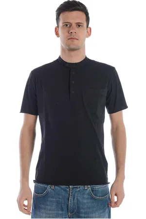 D.A. Daniele Alessandrini Tops, Heren, Blauw, S, Katoen, ST Polo Shirt