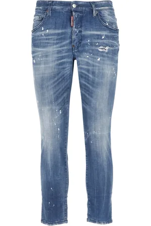 Dsquared2 Jeans, Heren, Blauw, XS, Katoen, Blauwe katoenen jeans met ripped details
