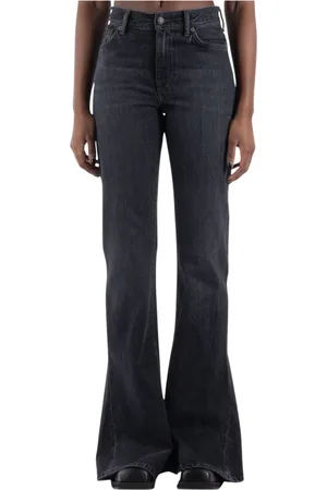 Acne Studios Jeans, Dames, Zwart, XS, Katoen, Zwarte Katoenen Jeans