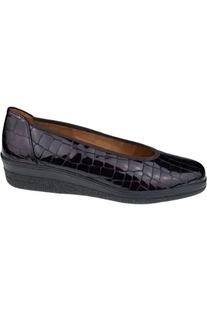 Gabor Schoenen, Dames, Zwart, 35 EU, Leer, Patent Loafer Comfort Schoenen
