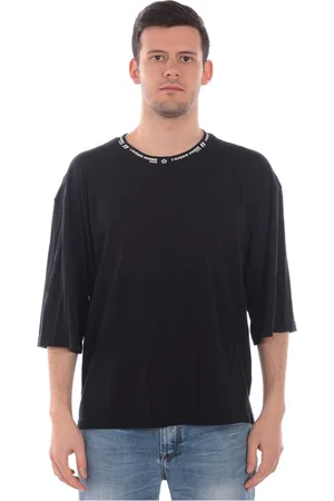 D.A. Daniele Alessandrini Tops, Heren, Zwart, S, Katoen, Gestreept T-shirt