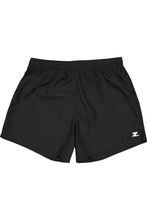 Courrèges Badkleding, Heren, Zwart, M, Nylon, Nylon Straight Cut Shorts met Elastische Tailleband
