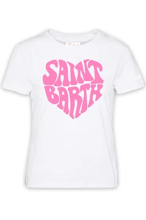 MC2 SAINT BARTH Tops, Dames, Wit, L, Hart T-shirt