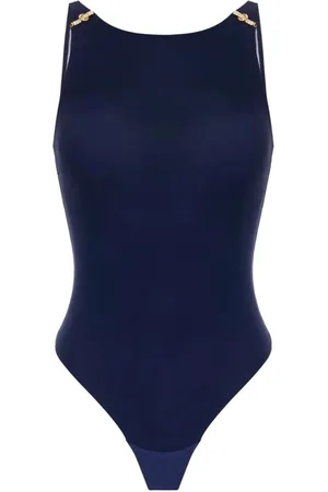 Elisabetta Franchi Tops, Dames, Blauw, XL, Navy Jersey Body Top