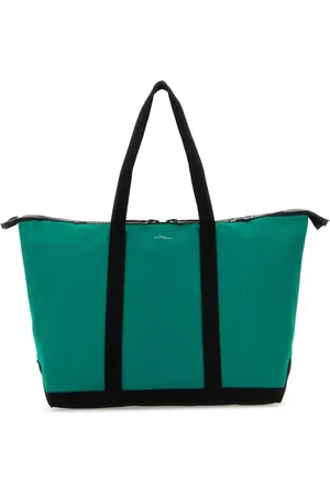 A.P.C. Tassen, Dames, Groen, ONE Size, Emerald Canvas Shopping Bag