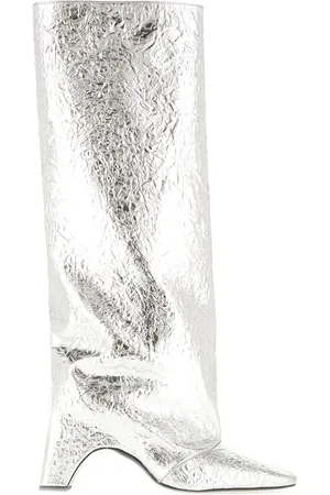 COPERNI Schoenen, Dames, Grijs, 37 EU, Leer, Foil Bridge Boots