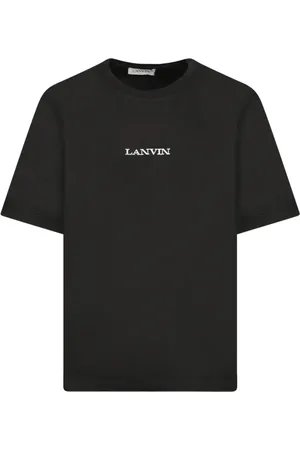 Lanvin Tops, Heren, Zwart, S, Katoen, Logo T-Shirt