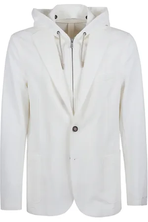 ELEVENTY Jassen, Heren, Wit, 2Xl, Katoen, Witte Jas