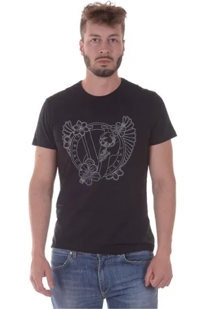 VERSACE Tops, Heren, Zwart, 2Xl, Katoen, Jersey Sweatshirt Pluto T-Shirt