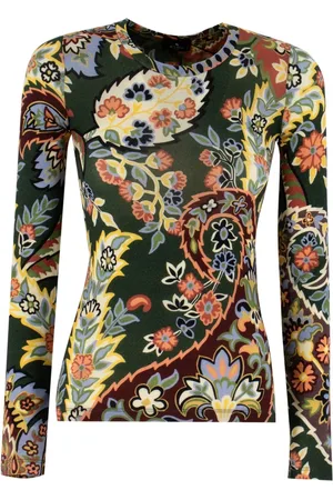 Etro Tops, Dames, Veelkleurig, M, Wol, Paisley Chic Trui