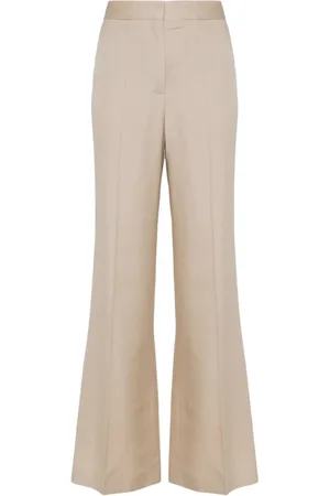 Stella McCartney Broeken, Dames, , XS, Katoen, High-Waisted Flared Broek