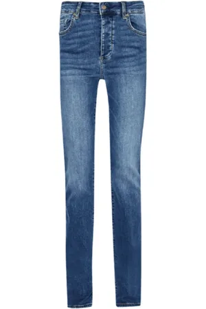 Liu Jo Jeans, Dames, Blauw, W29, Denim, High Waist Straight Leg Denim Jeans