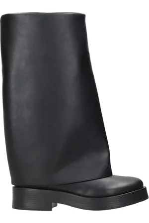 Casadei Schoenen, Dames, Zwart, 36 EU, Leer, Zwarte Leren Hoge Laarzen